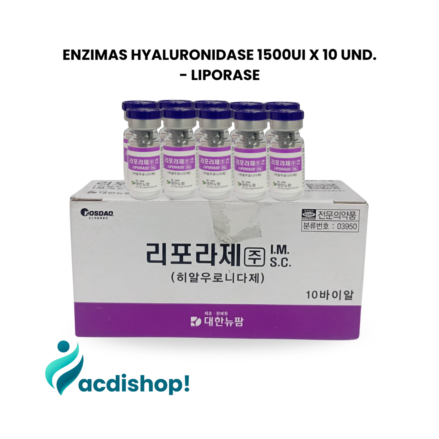 ENZIMAS HYALURONIDASE 1500UI X 10 UND. - LIPORASE 1