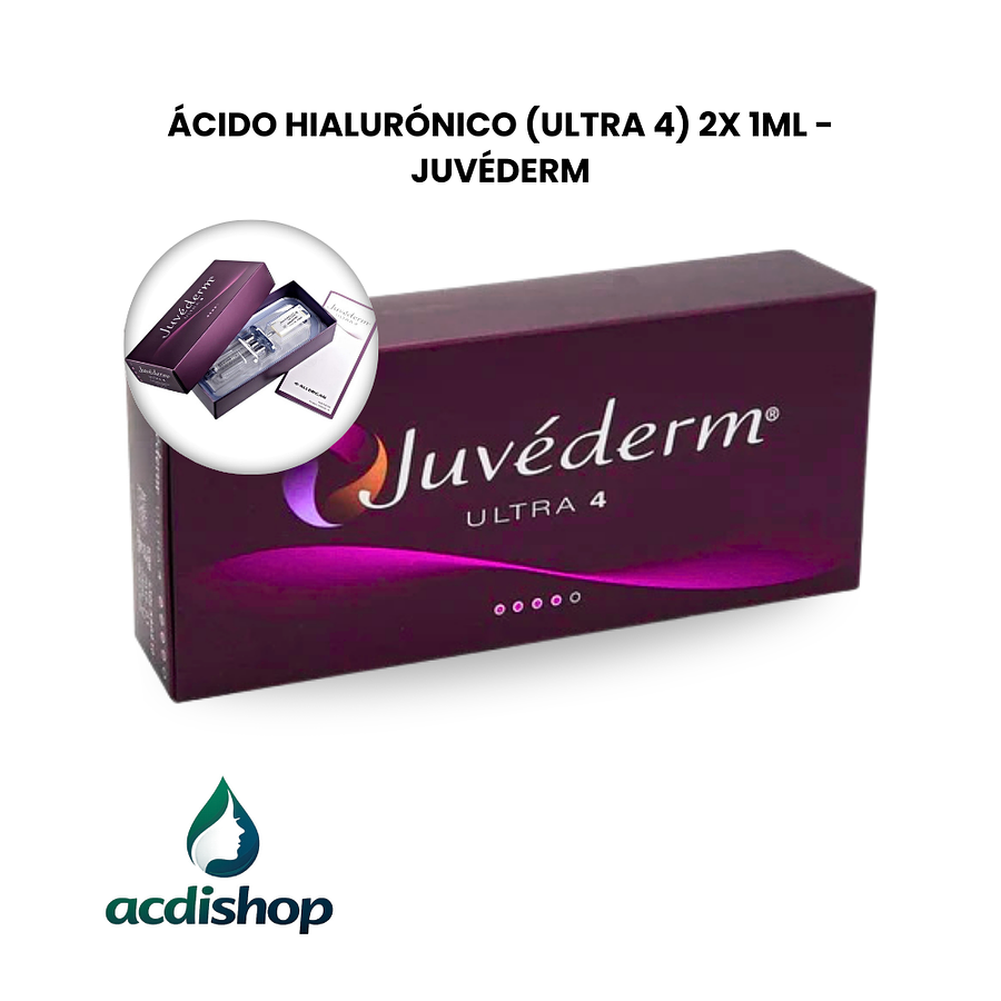 ÁCIDO HIALURÓNICO (ULTRA 4) 2X 1ml - JUVÉDERM 1