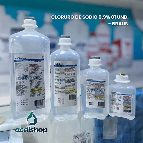 CLORURO DE SODIO 0.9% X 01 UND. - BRAUN