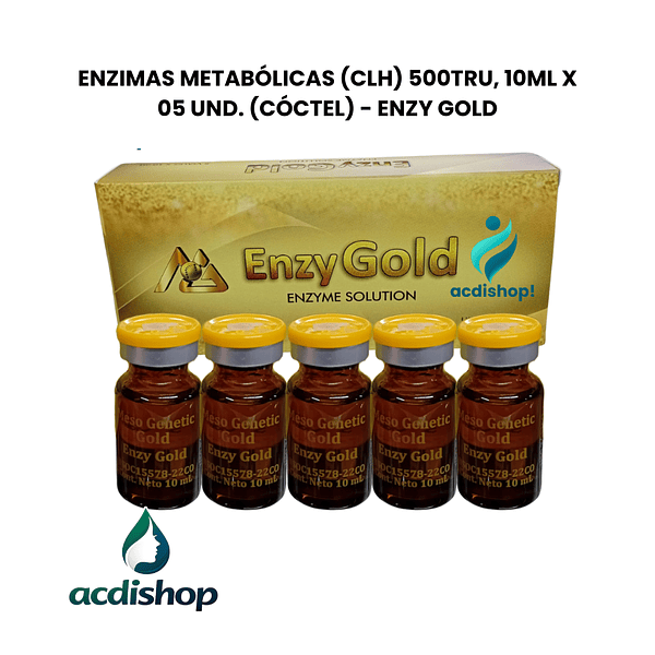 ENZIMAS METABÓLICAS (CLH) 500TRU, 10ML X 05 UND. (CÓCTEL) - ENZY GOLD 1