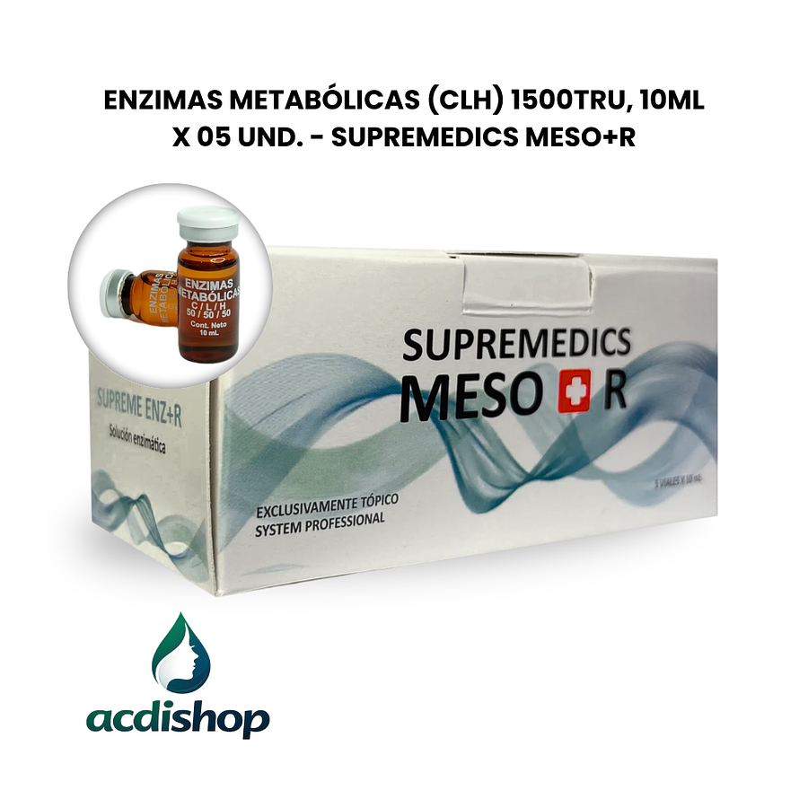 ENZIMAS METABÓLICAS (CLH) 1500TRU, 10ML X 05 UND. (CÓCTEL) - SUPREMEDICS 1