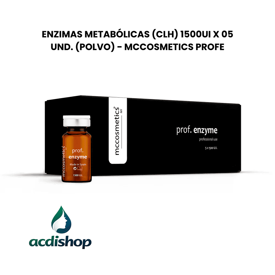 ENZIMAS METABÓLICAS (CLH) 1500UI X 05 UND. (POLVO) - MCCOSMETICS PROFE 1
