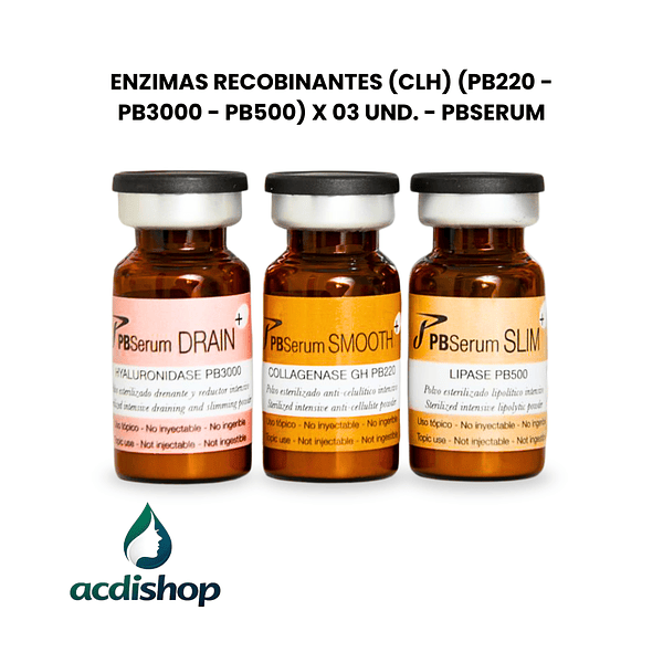 ENZIMAS RECOBINANTES (CLH) (PB220 - PB3000 - PB500) X 03 UND. - PBSERUM 1