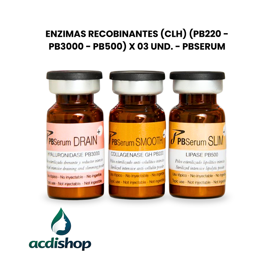 ENZIMAS RECOBINANTES (CLH) (PB220 - PB3000 - PB500) X 03 UND. - PBSERUM 1