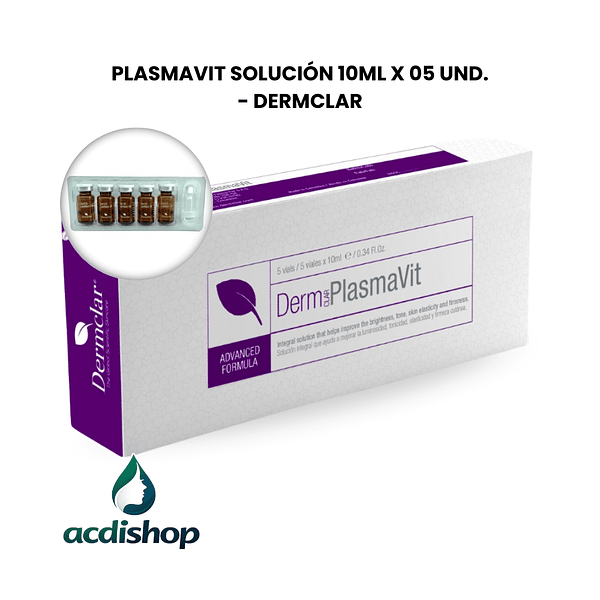 PLASMAVIT SOLUCIÓN 10ML X 05 UND. - DERMCLAR 1