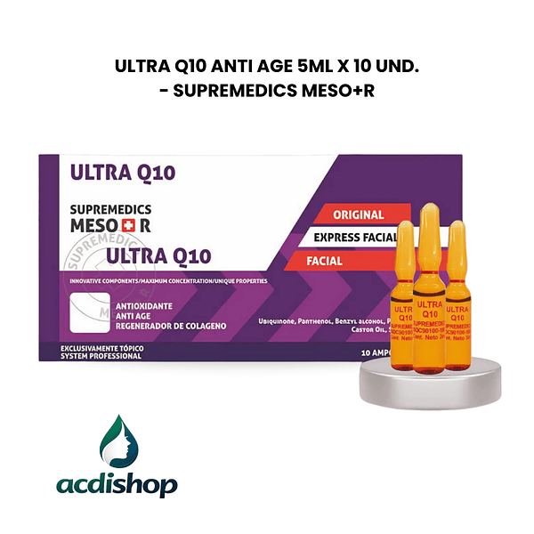 ULTRA Q10 ANTI AGE 5ML X 10 UND. - SUPREMEDICS MESO+R 1