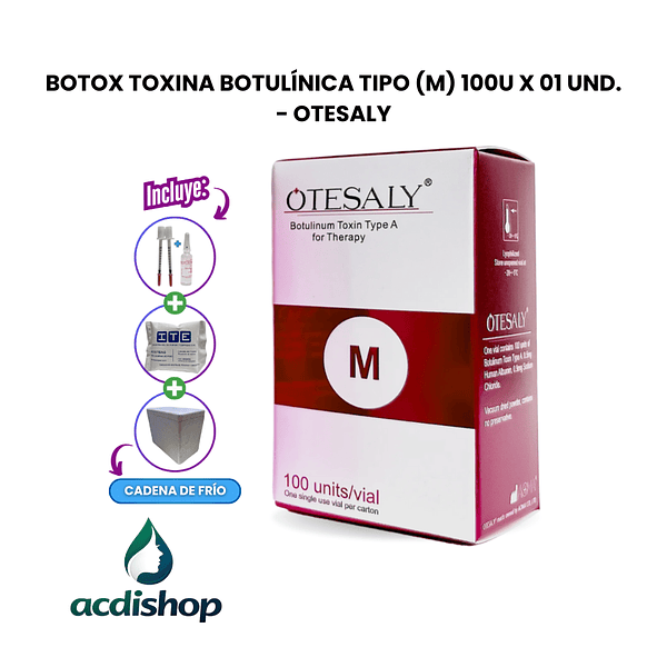 BOTOX TOXINA BOTULÍNICA TIPO (M) 100U X 01 UND. - OTESALY 1