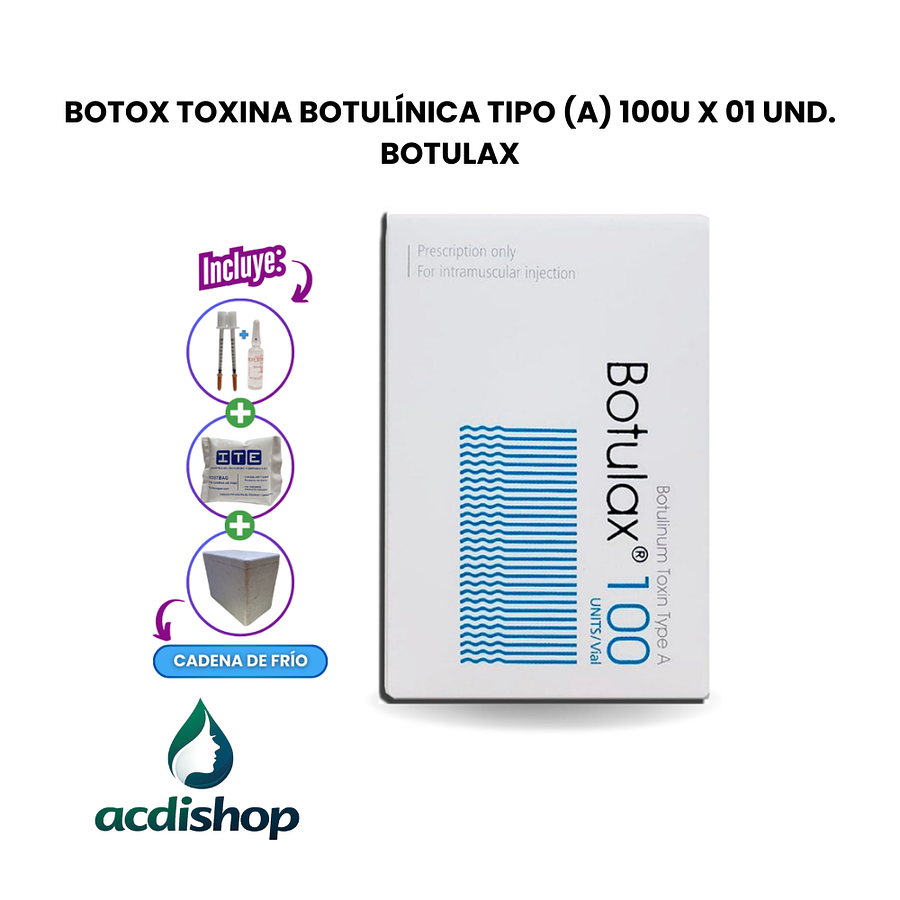BOTOX TOXINA BOTULÍNICA TIPO (A) 100U X 01 UND. - BOTULAX 1