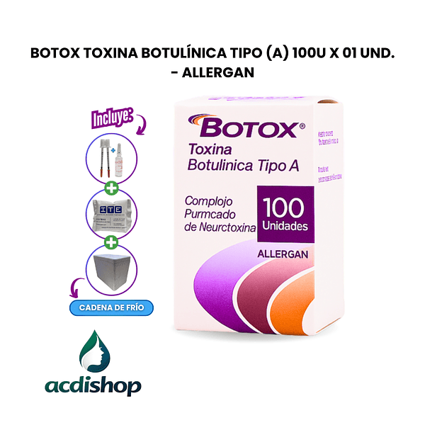 BOTOX TOXINA BOTULÍNICA TIPO (A) 100U X 01 UND. - ALLERGAN 1