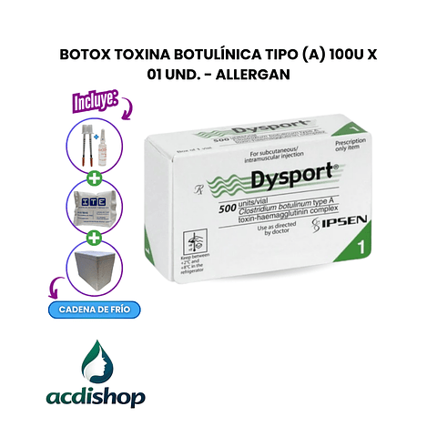 BOTOX TOXINA BOTULÍNICA TIPO (A) 500U X 01 UND. - DYSPORT