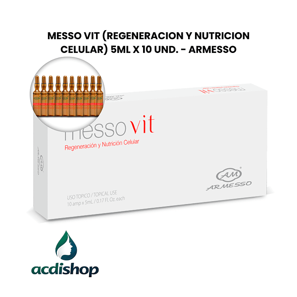 MESSO VIT (REGENERACIÓN Y NUTRICIÓN CELULAR) 5ML X 10 UND. - ARMESSO 1