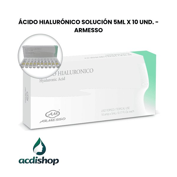 ÁCIDO HIALURÓNICO SOLUCIÓN 5ML X 10 UND. - ARMESSO 1