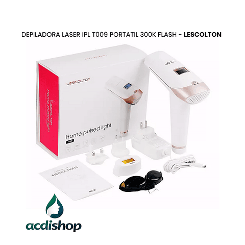 DEPILADORA LASER IPL T009 PORTATIL 300K FLASH - LESCOLTON