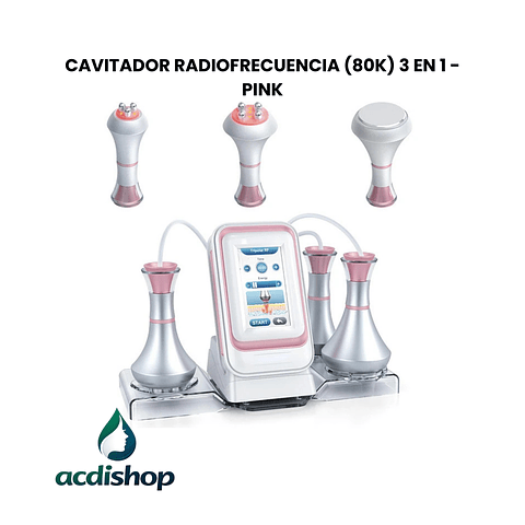 CAVITADOR RADIOFRECUENCIA (80K) 3 EN 1 - PINK