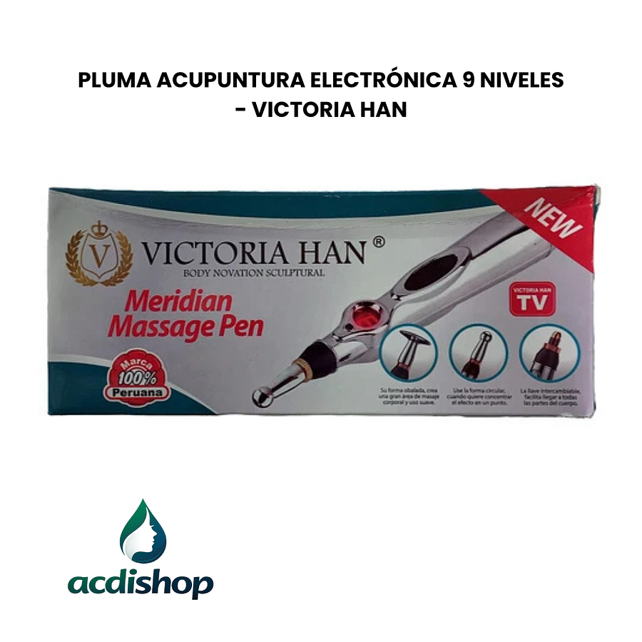 PLUMA ACUPUNTURA ELECTRÓNICA 9 NIVELES - VICTORIA HAN 1