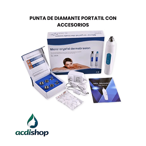 PUNTA DE DIAMANTE PORTATIL CON ACCESORIOS