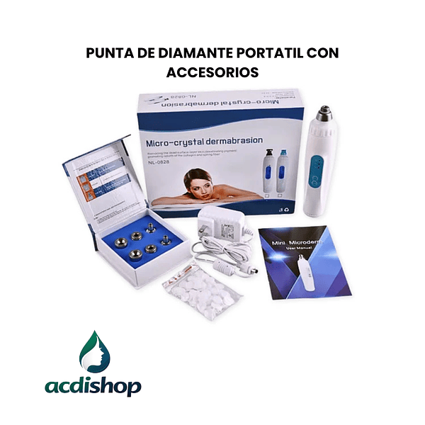 PUNTA DE DIAMANTE PORTATIL CON ACCESORIOS 1