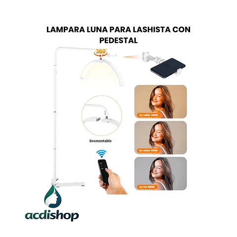 LAMPARA LUNA PARA LASHISTA CON PEDESTAL