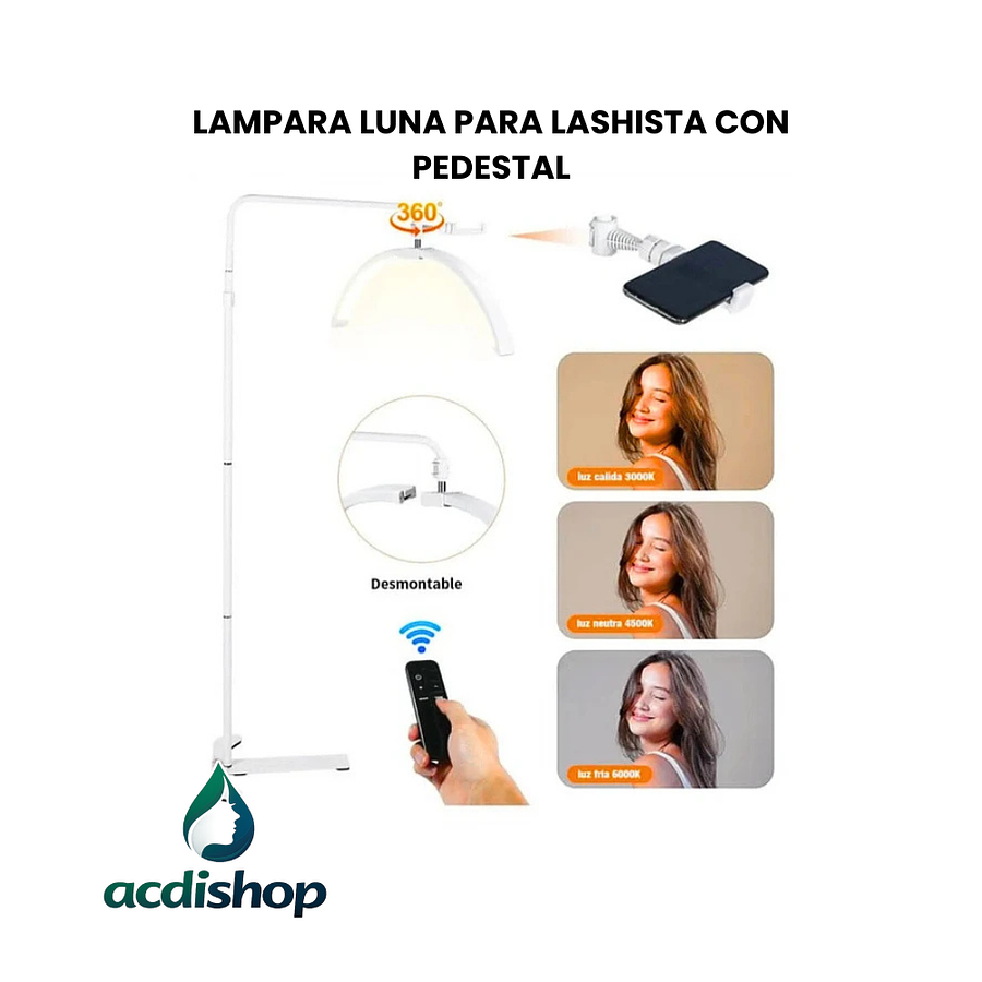 LAMPARA LUNA PARA LASHISTA CON PEDESTAL 1