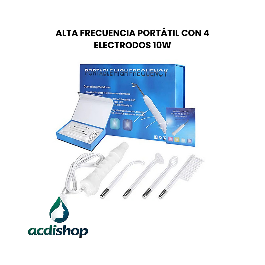 ALTA FRECUENCIA PORTÁTIL CON 4 ELECTRODOS 10W 1