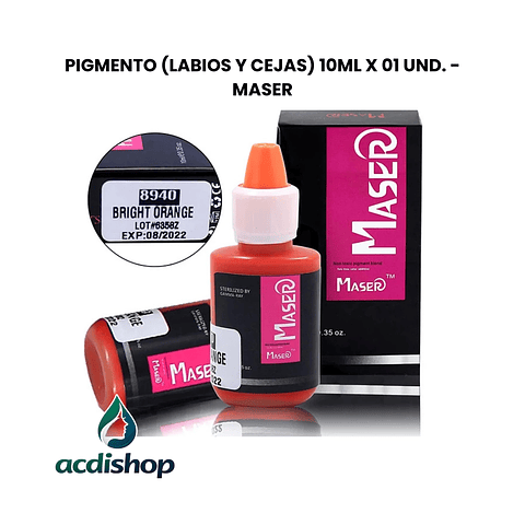 PIGMENTO (LABIOS Y CEJAS) 10ML X 01 UND. - MASER