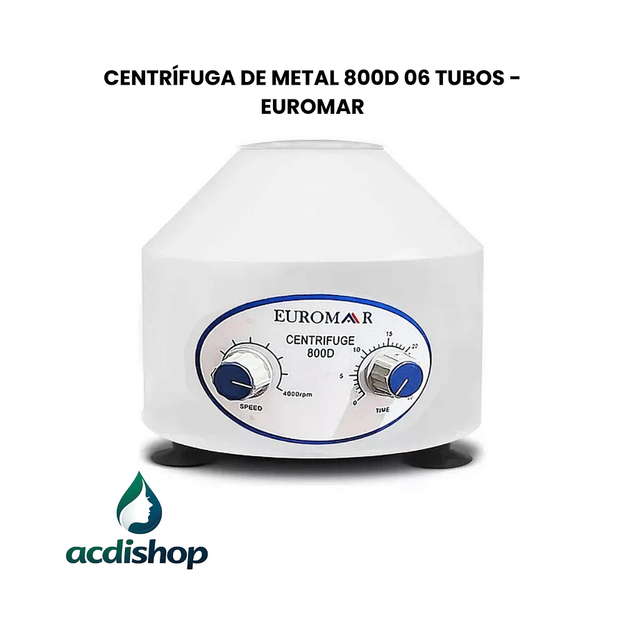 CENTRÍFUGA DE METAL 800D 06 TUBOS - EUROMAR 1