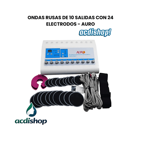 ONDAS RUSAS DE 10 SALIDAS CON 24 ELECTRODOS - AURO