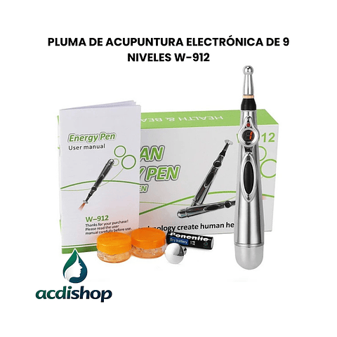 PLUMA DE ACUPUNTURA ELECTRÓNICA DE 9 NIVELES W-912