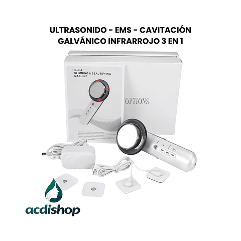 ULTRASONIDO - EMS - CAVITACIÓN GALVÁNICO INFRARROJO 3 EN 1