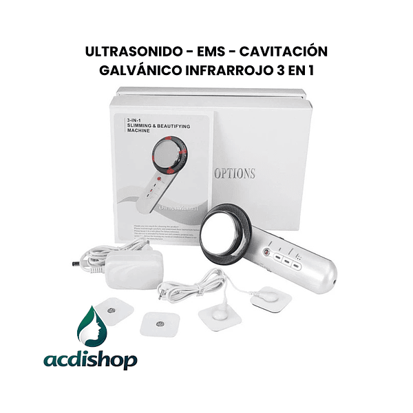ULTRASONIDO - EMS - CAVITACIÓN GALVÁNICO INFRARROJO 3 EN 1 1