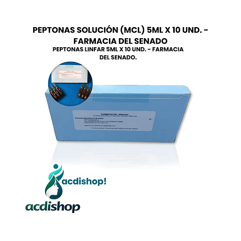 PEPTONAS SOLUCIÓN (MCL) 5ML X 10 UND. - FARMACIA DEL SENADO