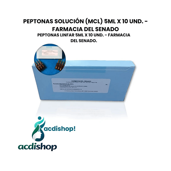 PEPTONAS SOLUCIÓN (MCL) 5ML X 10 UND. - FARMACIA DEL SENADO 1