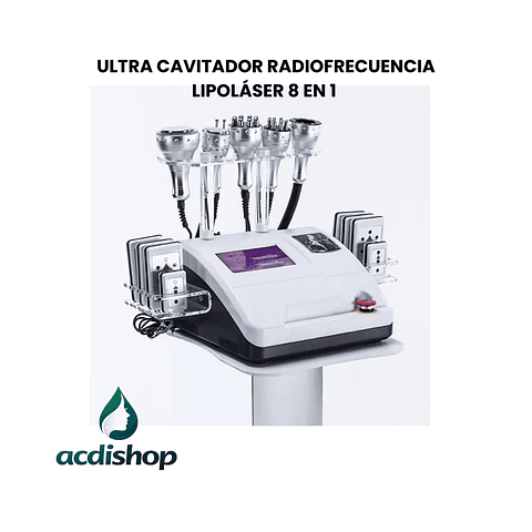 ULTRA CAVITADOR RADIOFRECUENCIA LIPOLÁSER 8 EN 1 