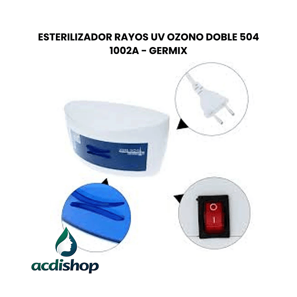 ESTERILIZADOR RAYOS UV OZONO DOBLE 504 1002A - GERMIX 1