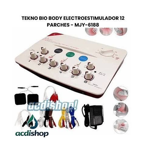 TEKNO BIO BODY ELECTROESTIMULADOR 12 PARCHES - MJY-6188
