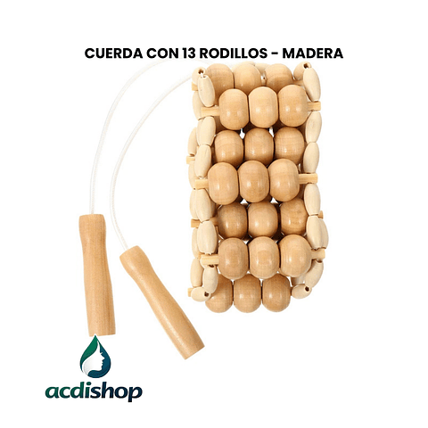 CUERDA CON 13 RODILLOS - MADERA