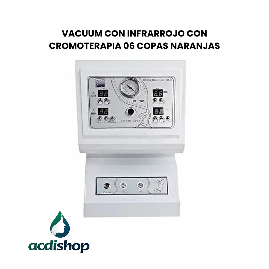 VACUUM CON INFRARROJO CON CROMOTERAPIA 06 COPAS NARANJAS 1