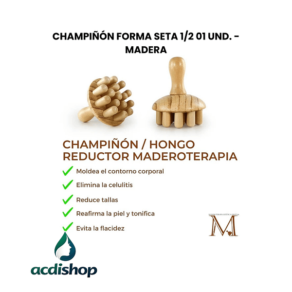 CHAMPIÑÓN FORMA SETA 1/2 01 UND. - MADERA 1