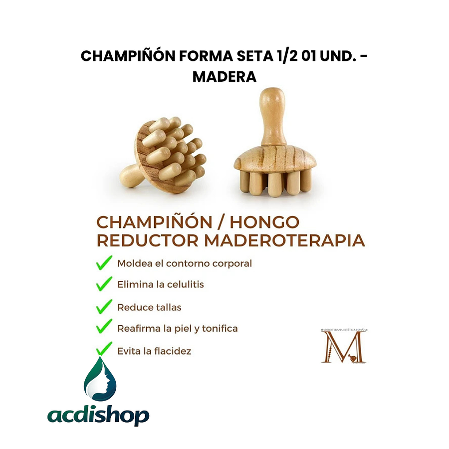 CHAMPIÑÓN FORMA SETA 1/2 01 UND. - MADERA 1