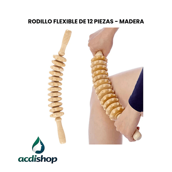 RODILLO FLEXIBLE DE 12 PIEZAS - MADERA 1