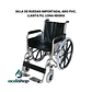 SILLA DE RUEDAS IMPORTADA, ARO PVC, LLANTA PU, LONA NEGRA - Miniatura 1