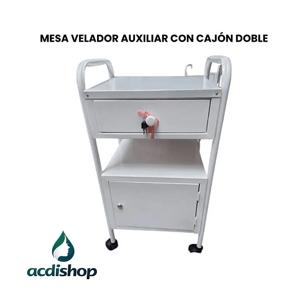 MESA VELADOR AUXILIAR CON CAJÓN DOBLE 1