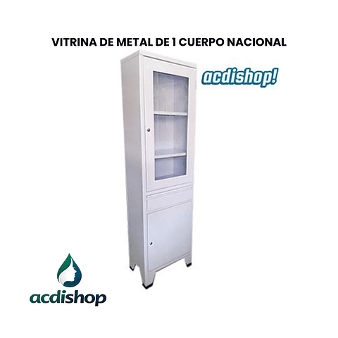VITRINA DE METAL DE 1 CUERPO NACIONAL