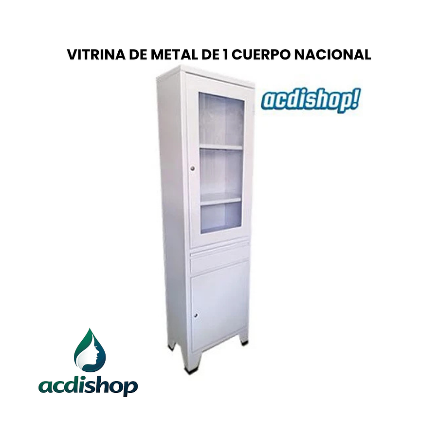 VITRINA DE METAL DE 1 CUERPO NACIONAL 1