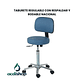 TABURETE REGULABLE CON RESPALDAR Y  RODABLE NACIONAL - Miniatura 1