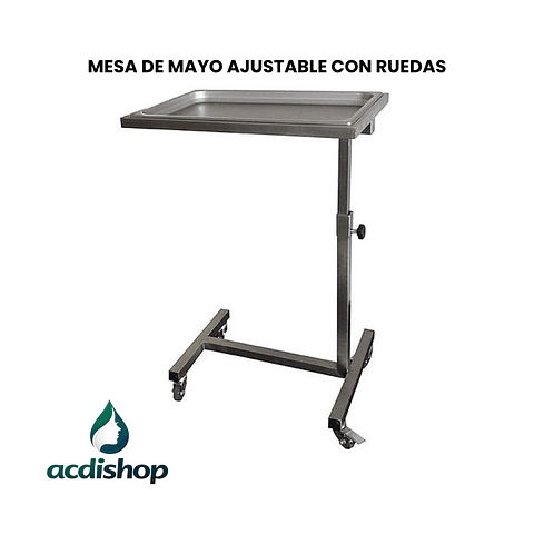 MESA DE MAYO AJUSTABLE CON RUEDAS
