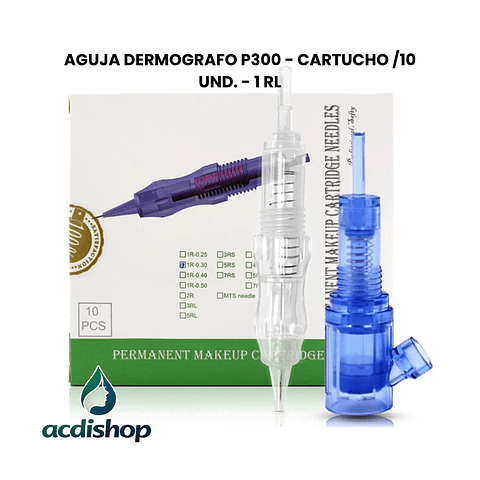 AGUJA DERMOGRAFO P300 - CARTUCHO /10 UND. - 1 RL