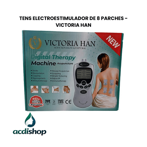 TENS ELECTROESTIMULADOR DE 8 PARCHES - VICTORIA HAN
