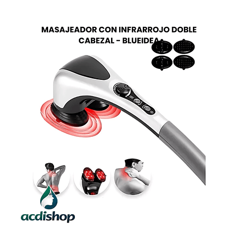 MASAJEADOR CON INFRARROJO DOBLE CABEZAL - BLUEIDEA