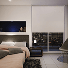 Cortina Enrollable Blackout Blanco Sunflex 1.80 mts largo 1